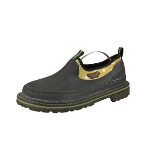 Georgia Boot Romeo Girls Size 5 Wide Black Rubber Slip-On Work Shoes
